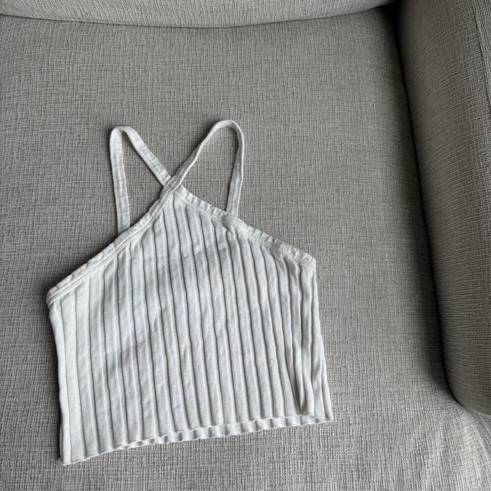 Zara white crop top